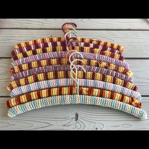 Colorful knit hangers